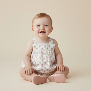 Makemake Organics Organic Scalloped Top & Bloomers Set - Lavender