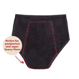 The Extra Coverage High Waisted Period. in Organic Cotton For Heavy Flows