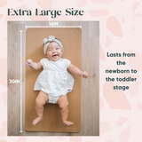 Ava & Oliver Vegan Leather Changing Mat – Pink Sand