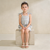 Makemake Organics Organic Tie Up Top & Shorts Set - Tulle Floral