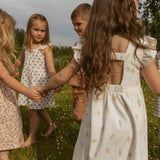Makemake Organics Organic Cutout Back Dress - Ice Cream