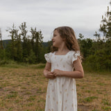 Makemake Organics Organic Cutout Back Dress - Ice Cream
