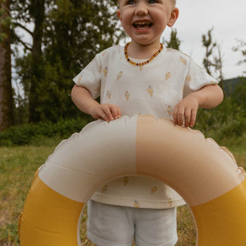 Makemake Organics Organic Tee & Shorts Set - Ice Cream