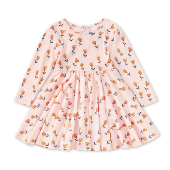 Apple Park Bamboo Blend L/S Twirly Tee Dress - Wild at Heart