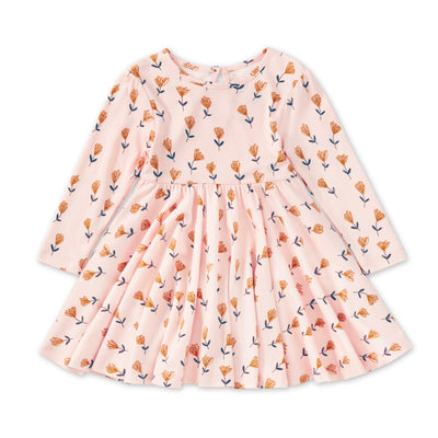 Apple Park Bamboo Blend L/S Twirly Tee Dress - Wild at Heart