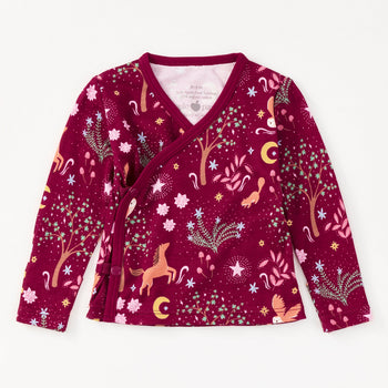 Apple Park Layette Kimono Jacket - Woodland Dreams