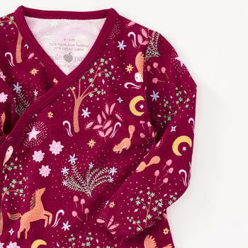 Apple Park Layette Kimono Jacket - Woodland Dreams