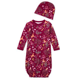 Apple Park Bamboo Blend Hat & Sleepgown Set - Woodland Dreams