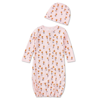 Apple Park Bamboo Blend Hat & Sleepgown Set - Wild at Heart