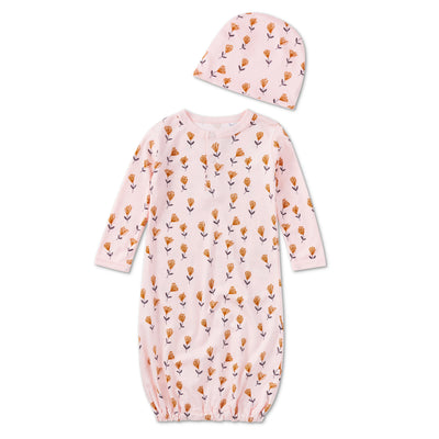 Apple Park Bamboo Blend Hat & Sleepgown Set - Wild at Heart