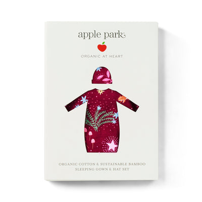 Apple Park Bamboo Blend Hat & Sleepgown Set - Woodland Dreams