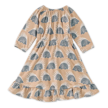 Apple Park Bamboo Blend L/S Ruffle Dress - Chill Quill