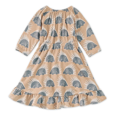 Apple Park Bamboo Blend L/S Ruffle Dress - Chill Quill