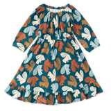 Apple Park Bamboo Blend L/S Ruffle Dress - Squirrel Scurry
