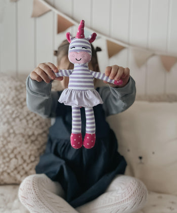 Apple Park Tiny Dancing Unicorn - Purple Stripe