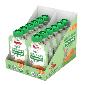 Holle Baby Food Pouches - Organic Veggie Puree - Veggie Bunny