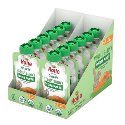 Holle Baby Food Pouches - Organic Veggie Puree - Veggie Bunny