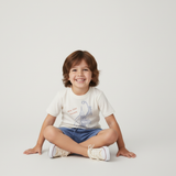 Makemake Organics Organic Graphic Tee & Shorts Set - New York