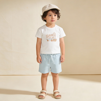 Makemake Organics Organic Graphic Tee & Shorts Set - Wild West