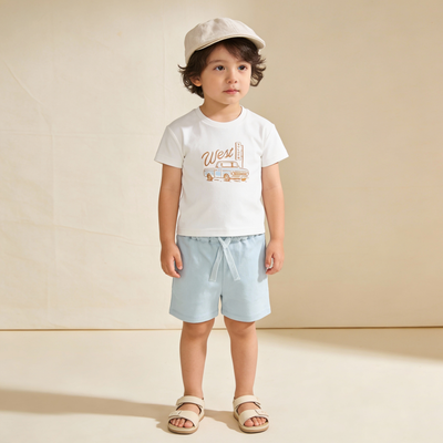 Makemake Organics Organic Graphic Tee & Shorts Set - Wild West