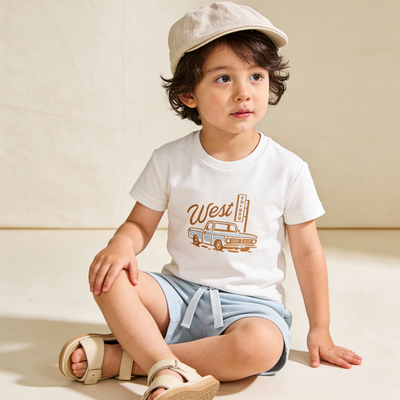 Makemake Organics Organic Graphic Tee & Shorts Set - Wild West