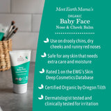 Organic Baby Face Nose and Cheek Balm