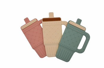 Tumbler Teether with Silicone Pacifier Clip