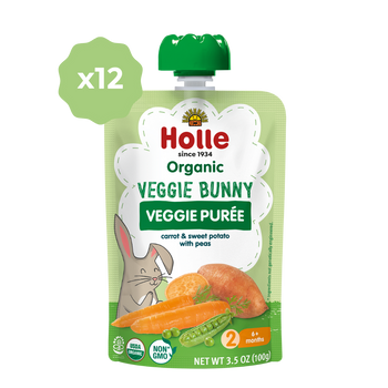 Holle Baby Food Pouches - Organic Veggie Puree - Veggie Bunny