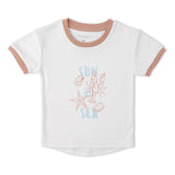 Makemake Organics Organic Graphic Tee & Shorts Set - Beach Day