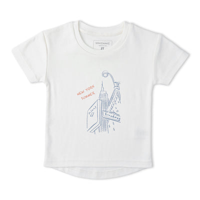 Makemake Organics Organic Graphic Tee & Shorts Set - New York