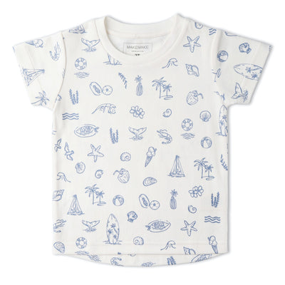 Makemake Organics Organic Tee & Shorts Set - Coastal