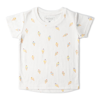 Makemake Organics Organic Tee & Shorts Set - Ice Cream