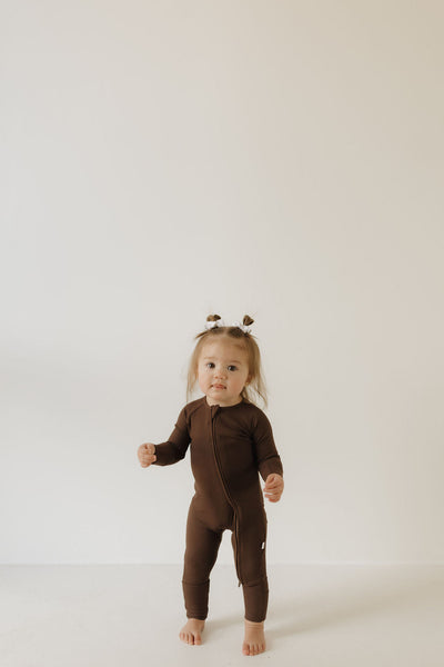 Bamboo Zip Pajamas | Coffee Bean