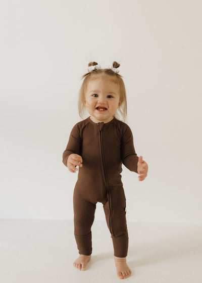 Bamboo Zip Pajamas | Coffee Bean