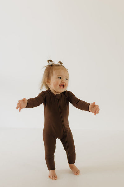 Bamboo Zip Pajamas | Coffee Bean