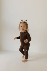 Bamboo Zip Pajamas | Coffee Bean