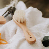 Haakaa Goat Wool Baby Hair Brush & Wooden Comb Set