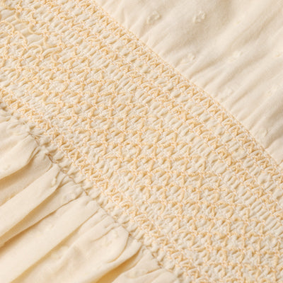 Makemake Organics Organic Smocked Collar Dress - Butter Yellow