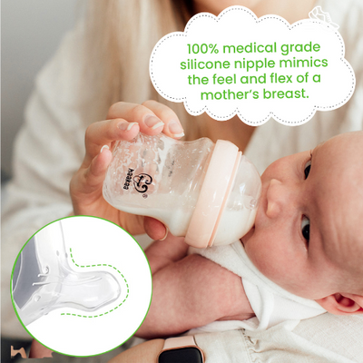 Haakaa Gen. 3 Silicone Orthodontic Anti-Colic Bottle Nipple Attachment (Slow/Medium/Variable Flow)