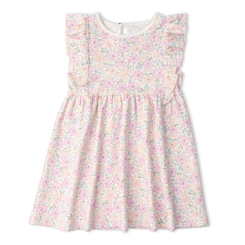 Makemake Organics Organic Flutter Dress - Peony