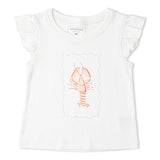 Makemake Organics Organic Sleeveless Flutter Top & Shorts Set - Lobster