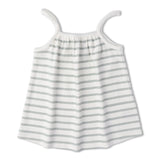Makemake Organics Organic Tank Top & Shorts Set - Fog Stripes