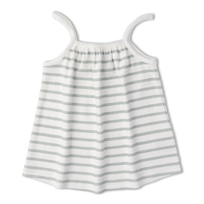 Makemake Organics Organic Tank Top & Shorts Set - Fog Stripes