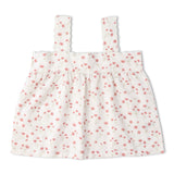 Makemake Organics Organic Scalloped Top & Bloomers Set - Pink Bloom