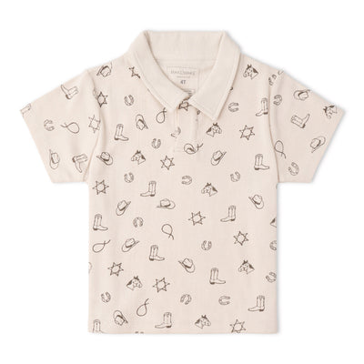 Makemake Organics Organic Collar Tee & Shorts Set - Rodeo