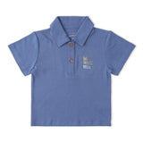 Makemake Organics Organic Polo Shirt & Shorts Set - Slate