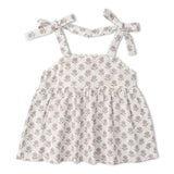 Makemake Organics Organic Tie Up Top & Shorts Set - Lavender