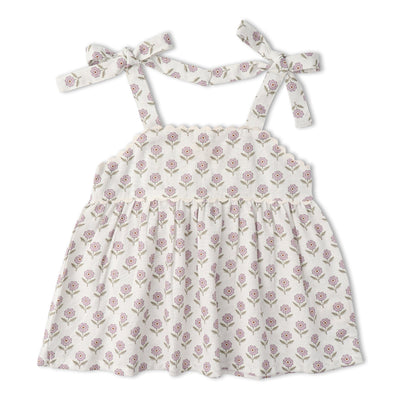 Makemake Organics Organic Tie Up Top & Shorts Set - Lavender