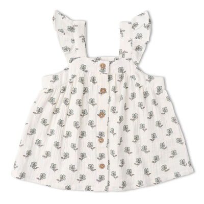 Makemake Organics Organic Flutter Top & Shorts Set - Poppy