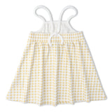 Makemake Organics Organic Tie-Back Strap Dress - Dotty Gingham